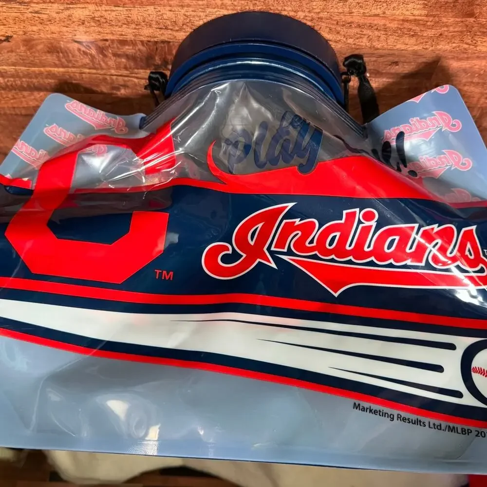 Cleveland Indians 1 gallon drink bag with dispensing spout and carry strap